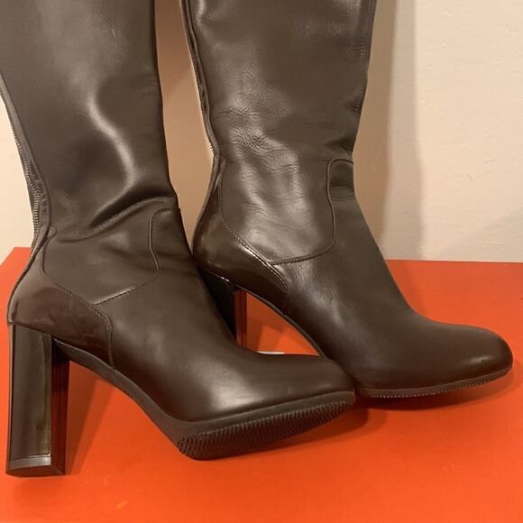 Hogan- Italian designer,  knee high  soft leather and lining boots, size 8,5 - Picture 7 of 9